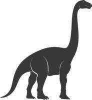 silhueta pré-histórico dinossauro animal Preto cor só vetor