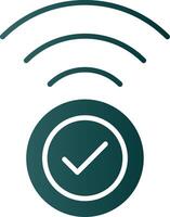 ícone de gradiente de glifo wi-fi vetor