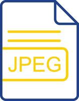 JPEG Arquivo formato linha dois cor ícone Projeto vetor