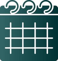 ícone de gradiente de glifo de calendário vetor