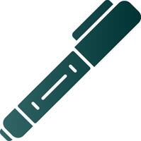 ícone de gradiente de glifo de caneta vetor