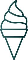 ícone de gradiente de linha de sorvete vetor