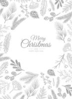 cartão de feliz Natal com árvore de ano novo. ilustração do feriado do vetor. vetor