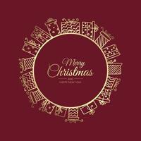 cartão abstrato de feliz Natal com presentes. venda de Natal, banner de férias da web. vetor