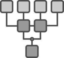 estrutura linha preenchidas escala de cinza ícone Projeto vetor