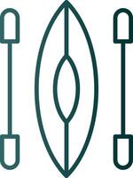 ícone de gradiente de linha de caiaque vetor