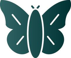 ícone de gradiente de glifo de borboleta vetor