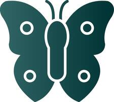 ícone de gradiente de glifo de borboleta vetor