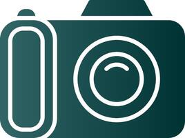 ícone de gradiente de glifo de câmera vetor