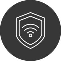 Wi-fi segurança linha invertido ícone Projeto vetor