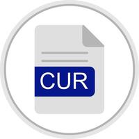 cur Arquivo formato plano círculo ícone vetor