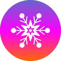 floco de neve glifo gradiente círculo ícone Projeto vetor