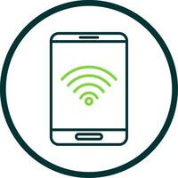 Wi-fi linha círculo ícone Projeto vetor