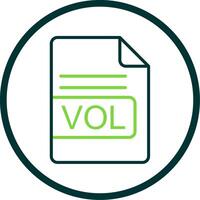 vol Arquivo formato linha círculo ícone Projeto vetor