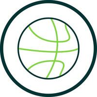basquetebol linha círculo ícone Projeto vetor