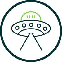 UFO linha círculo ícone Projeto vetor