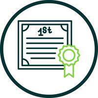 certificado linha círculo ícone Projeto vetor