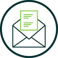 o email linha círculo ícone Projeto vetor