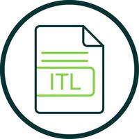 itl Arquivo formato linha círculo ícone Projeto vetor