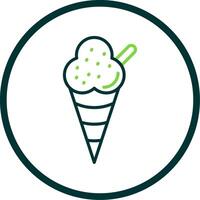 sorvete linha círculo ícone Projeto vetor