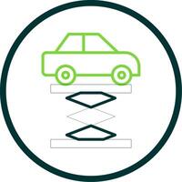 carro jack linha círculo ícone Projeto vetor