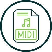 midi linha círculo ícone Projeto vetor