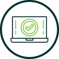 verificado linha círculo ícone Projeto vetor