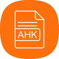 ahk Arquivo formato linha curva ícone Projeto vetor