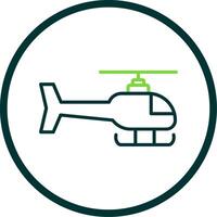 helicóptero linha círculo ícone Projeto vetor