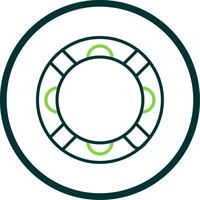 borracha anel linha círculo ícone Projeto vetor