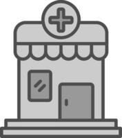farmacia linha preenchidas escala de cinza ícone Projeto vetor
