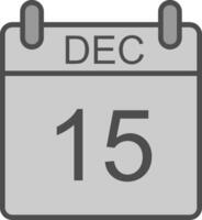 dezembro linha preenchidas escala de cinza ícone Projeto vetor
