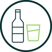 vinho linha círculo ícone Projeto vetor