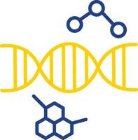 dna linha dois cor ícone Projeto vetor