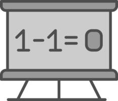 Matemáticas linha preenchidas escala de cinza ícone Projeto vetor