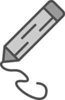 lápis linha preenchidas escala de cinza ícone Projeto vetor