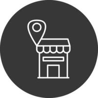 fazer compras localização linha invertido ícone Projeto vetor