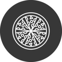 pizza linha invertido ícone Projeto vetor