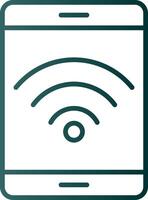 ícone de gradiente de linha wifi vetor