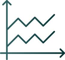 área gráfico linha gradiente ícone vetor