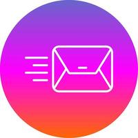 envelope linha gradiente círculo ícone vetor