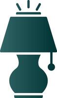 ícone de gradiente de glifo de lâmpada vetor