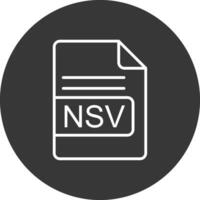 nsv Arquivo formato linha invertido ícone Projeto vetor