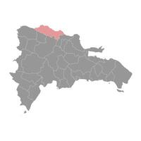 porto plata província mapa, administrativo divisão do dominicano república. ilustração. vetor