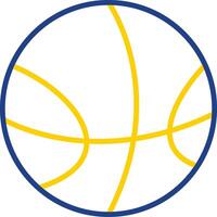 basquetebol linha dois cor ícone Projeto vetor