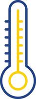 termômetro linha dois cor ícone Projeto vetor