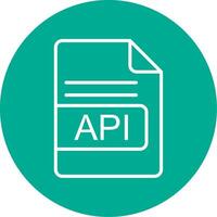 api Arquivo formato multi cor círculo ícone vetor