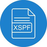 xspf Arquivo formato multi cor círculo ícone vetor