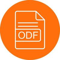 odf Arquivo formato multi cor círculo ícone vetor