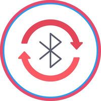 Bluetooth plano círculo ícone vetor